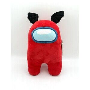 Toikido Among Us‎ Premium 12” Inch Plush Licensed Red RARE black Bat Ears NWT